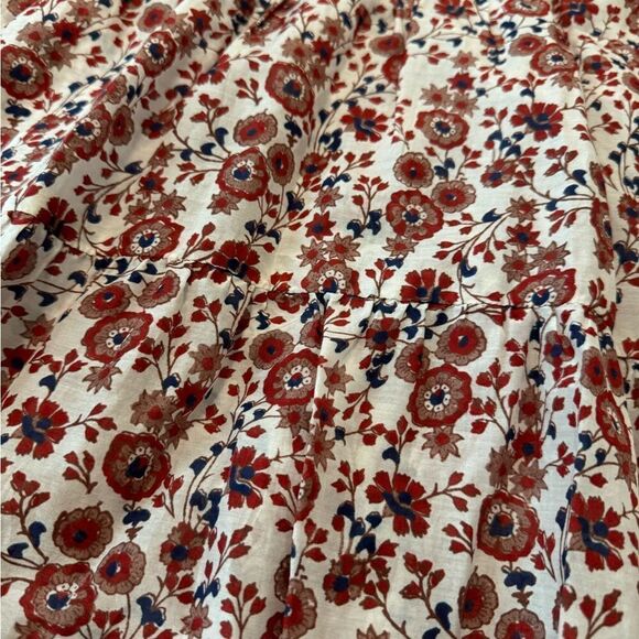 Xirena Dalyn Dress Women's XS Tiered Floral Red Spark Cotton Silk Blend NWT - Picture 11 of 15
